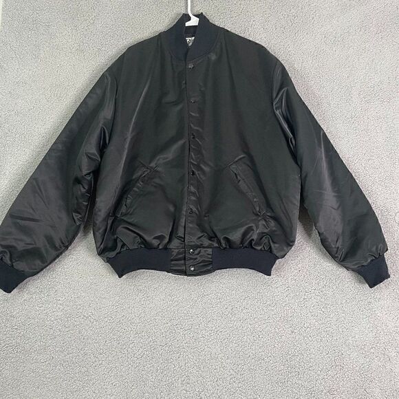VTG Birdie Satin Harley Davidso Lined Bomber Jacket Capital DR‎ Wisconsin USA XL - Picture 1 of 12